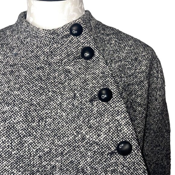 Mac Mackintosh New England Womens Jacket Size XL Gray Tweed Cape Classic - Picture 2 of 10